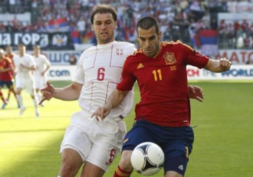 Negredo contra Serbia. Foto:lainformacion.com/EFE